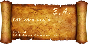 Bárdos Atala névjegykártya